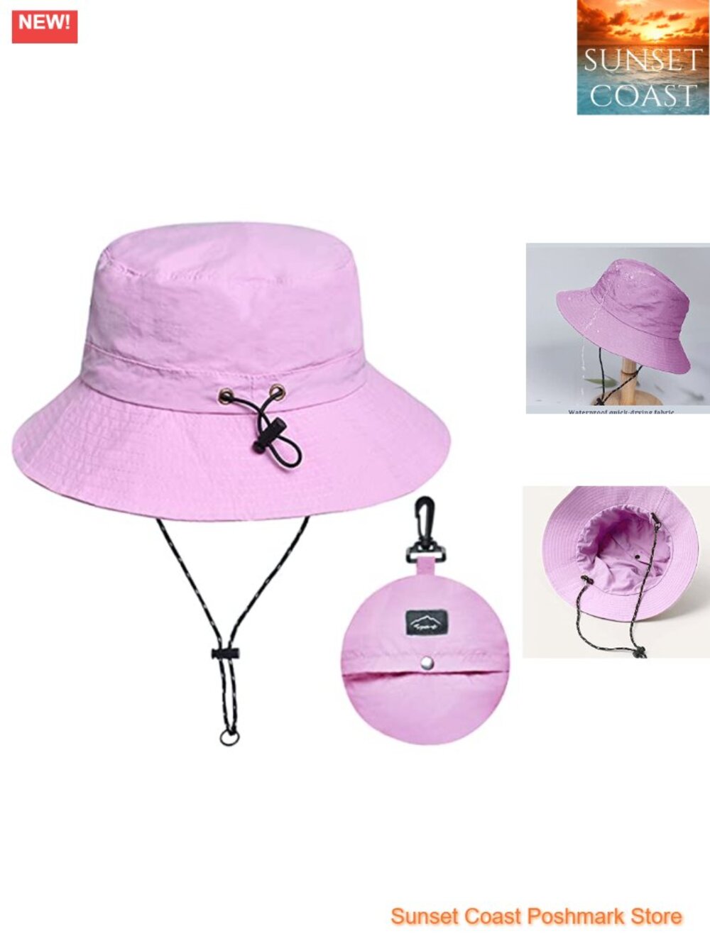 Waterproof Bucket Hat UV Protection Nylon Sun Hat Packable